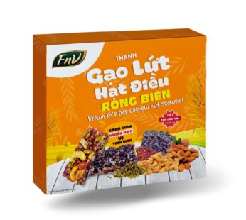 Thanh gạo lứt hạt điều rong biển hộp 12 thanh