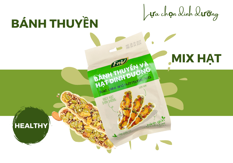 Bánh thuyền mix hạt dinh dưỡng FnV - Lựa chọn dinh dưỡng cho mọi gia đình