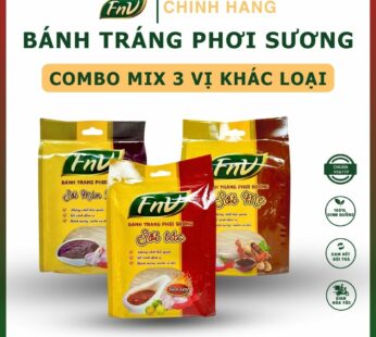 COMBO 3 gói bánh tráng FNV Mix vị – Tặng 1 xoài sấy dẻo Frusa 35g